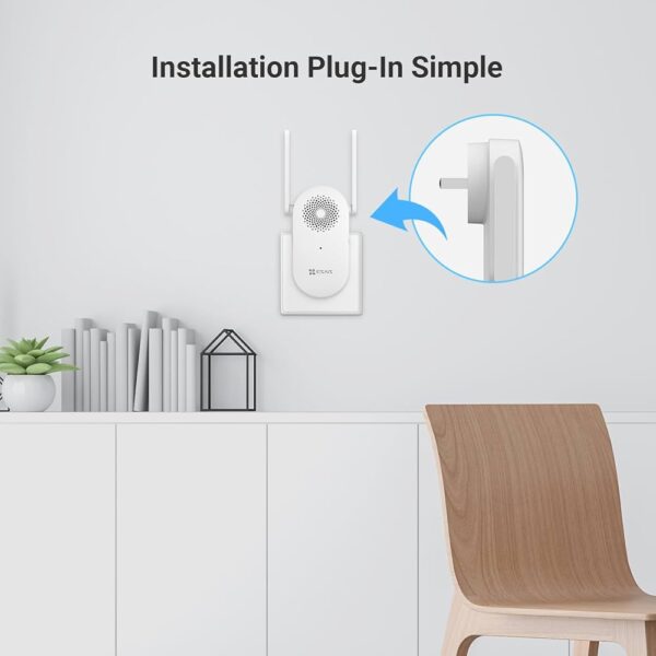 EZVIZ CH1 Smart Wi-Fi Chime for Battery Video Doorbells – 20 Ringtones, Wi-Fi Signal Booster - Image 3