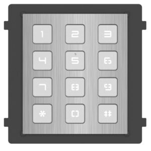 Hikvision DS-KD-KP/S 2nd Gen Intercom Keypad Module, IP65, 12VDC, Stainless Steel