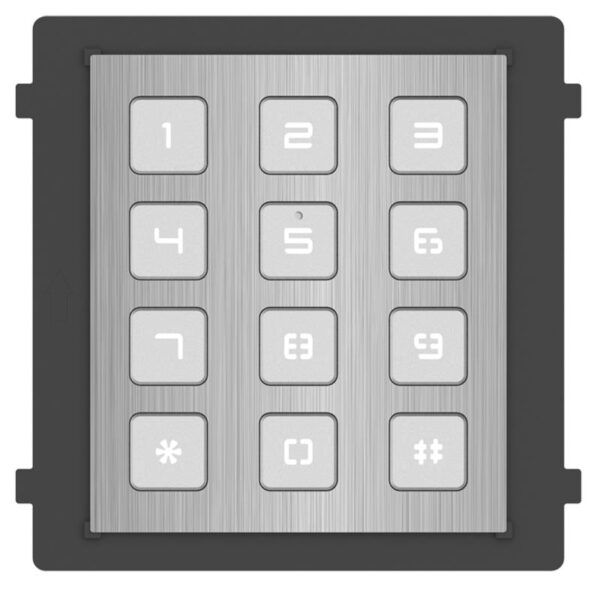 Hikvision DS-KD-KP/S 2nd Gen Intercom Keypad Module, IP65, 12VDC, Stainless Steel