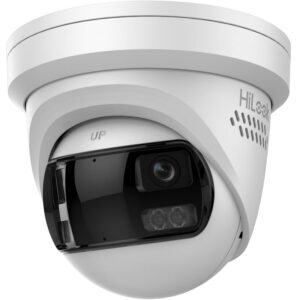 HiLook IPC-T289PH-MU/SL 8MP 180° Turret Camera with Active Blue/Red Strobe and Two-Way Audio, IR 30m 2mm
