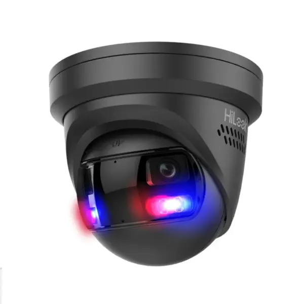 HiLook IPC-T289PH-MU/SL 8MP 180° Turret Camera with Active Blue/Red Strobe and Two-Way Audio, IR 30m 2mm - Image 2
