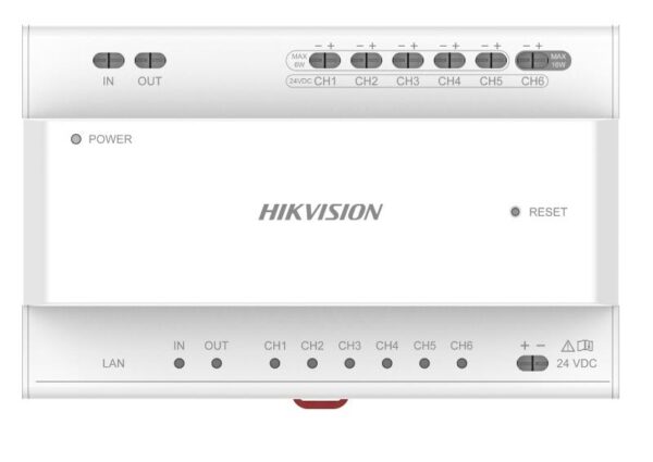 Hikvision DS-KAD706Y-P Gen 2 2 WIRE Intercom, Video/Audio Distributor, up to 6 Devices