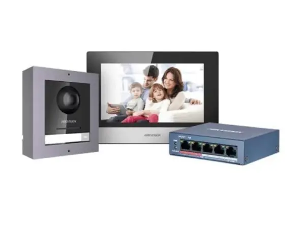 Hikvision Intercom DS-KIS602(B) 2mp Kit, KD8003-IME1, KH6320 + POE SWITCH