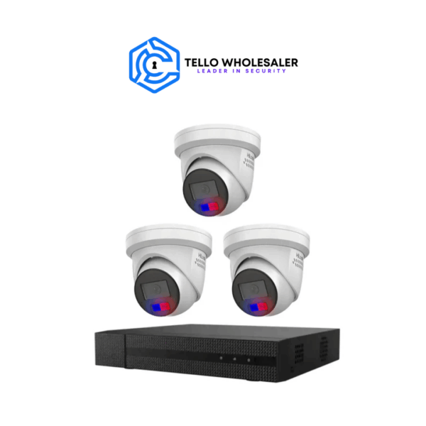 3 x 6mp IP All in one Colour +  1 x 4ch PoE NVR - Image 2