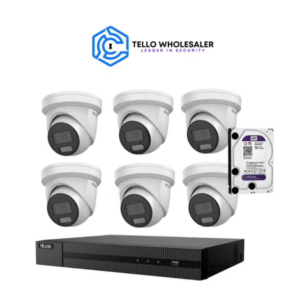 6 x 6mp IP AcuSense Turret + 1 x 8ch PoE NVR - Image 3