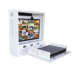 Slimline Security Cabinet for Indoors – Secure Wall Steel Cabinet 2RU NVR