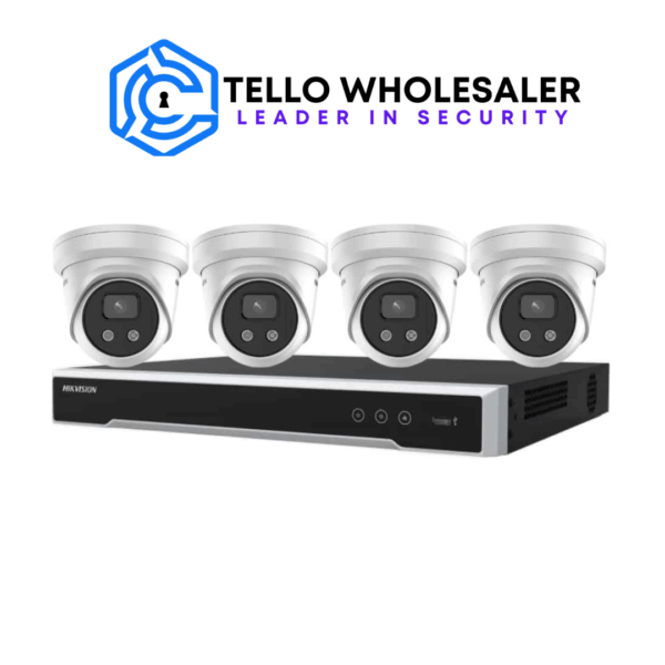 4 x 6mp IP AcuSense Turret  + 1 x 4ch PoE NVR - Image 2