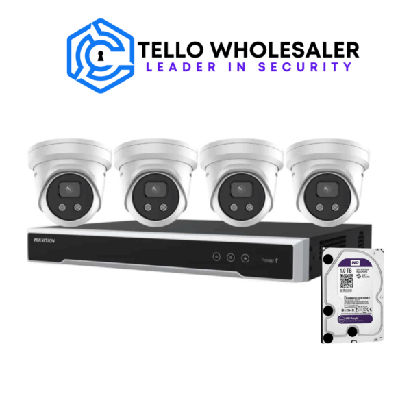 4 x 6mp IP AcuSense Turret  + 1 x 4ch PoE NVR - Image 3