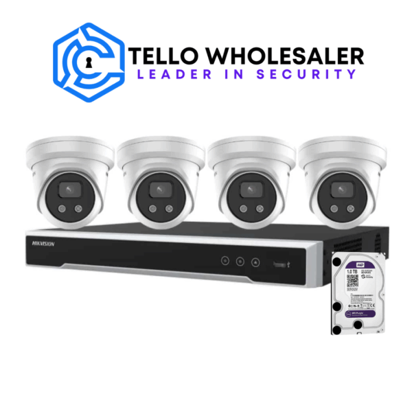 2 x 6 MP IP AcuSense Turret + 2 x 6 MP IP Colorvu + 1 x 4 Ch PoE NVR - Image 3