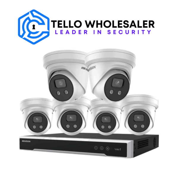 4 x 6mp IP AcuSense Turret  + 2 x 6mp IP Colorvu  + 1 x 8ch PoE NVR - Image 2