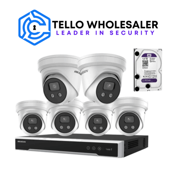 4 x 6mp IP AcuSense Turret  + 2 x 6mp IP Colorvu  + 1 x 8ch PoE NVR - Image 3