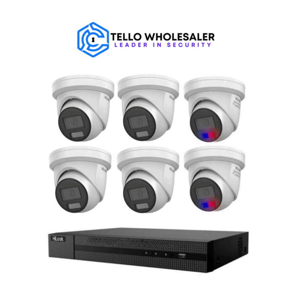 4 x 6mp IP AcuSense Turret + 2 x 6mp All in one Colour Turret  + 1 x 8ch PoE NVR - Image 2