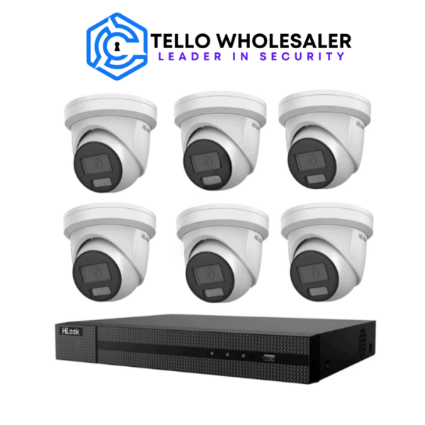 6 x 8mp IP AcuSense Turret + 1 x 8ch PoE NVR - Image 2