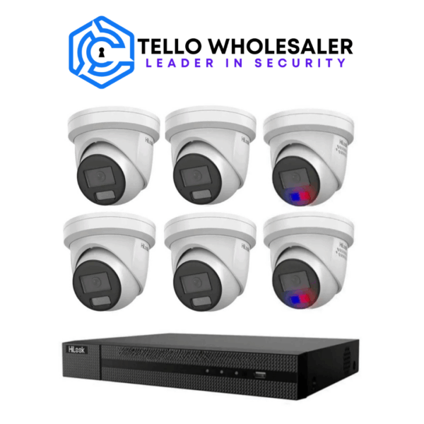 4 x 8mp IP AcuSense Turret + 2 x 8mp All in one Colour Turret + 1 x 8 Ch PoE NVR - Image 2