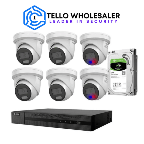 4 x 8mp IP AcuSense Turret + 2 x 8mp All in one Colour Turret + 1 x 8 Ch PoE NVR - Image 3