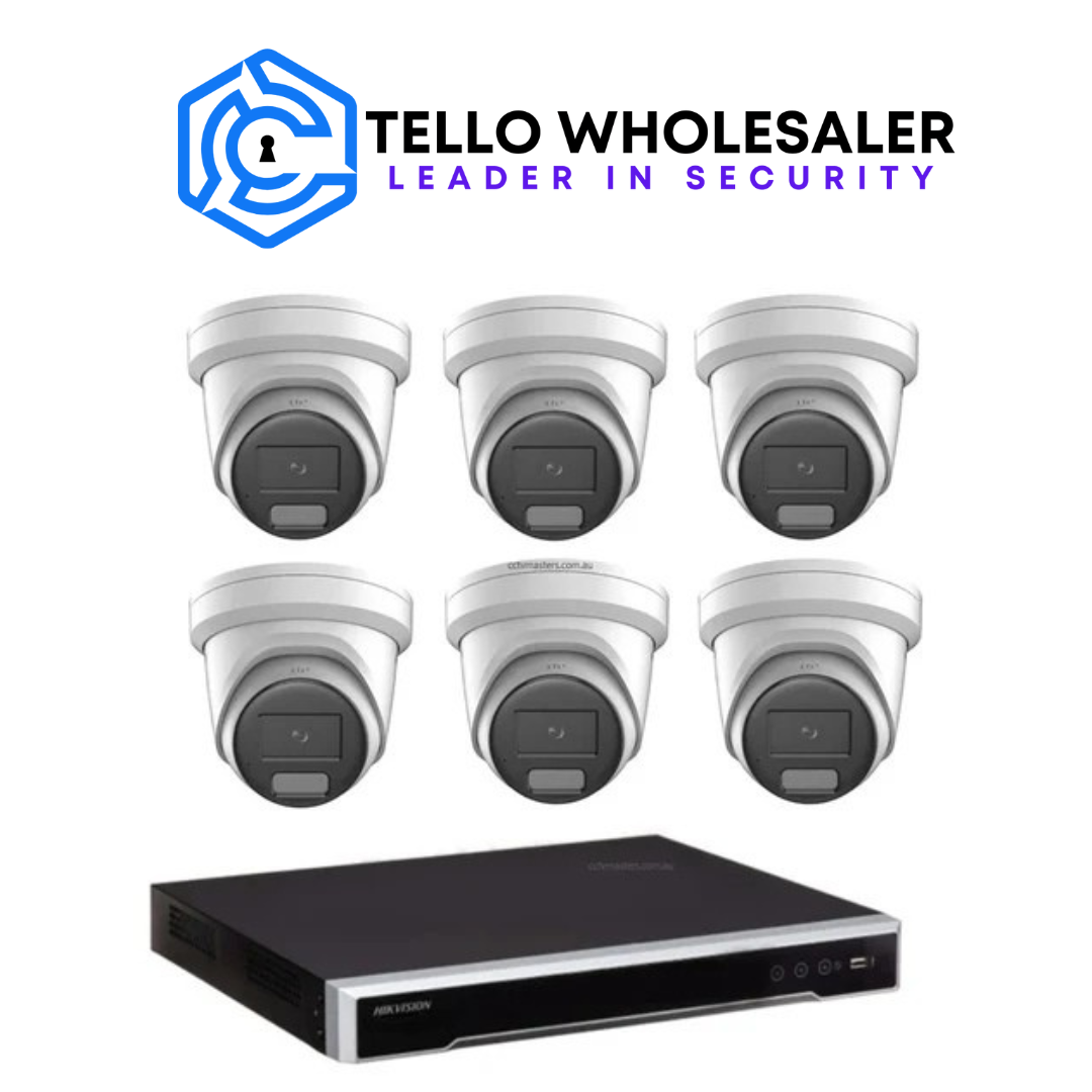 6 x 6MP ColorVu Turret (Siren/Strobe) + 1 x 8 Ch PoE NVR - Image 3