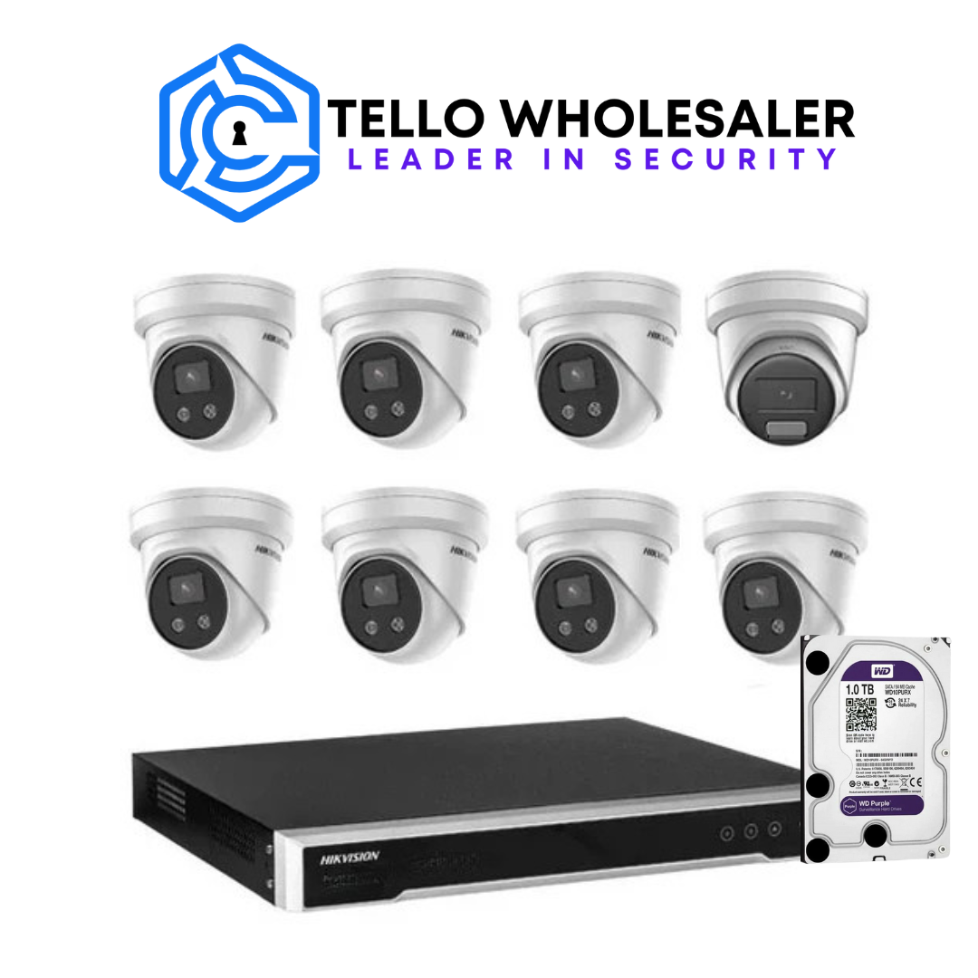 7 x 6MP Acusense (Mic) + 1 x 6MP ColorVu Turret (Siren/Strobe) + 1 x 8 Ch PoE NVR + 4TB HD - Image 2