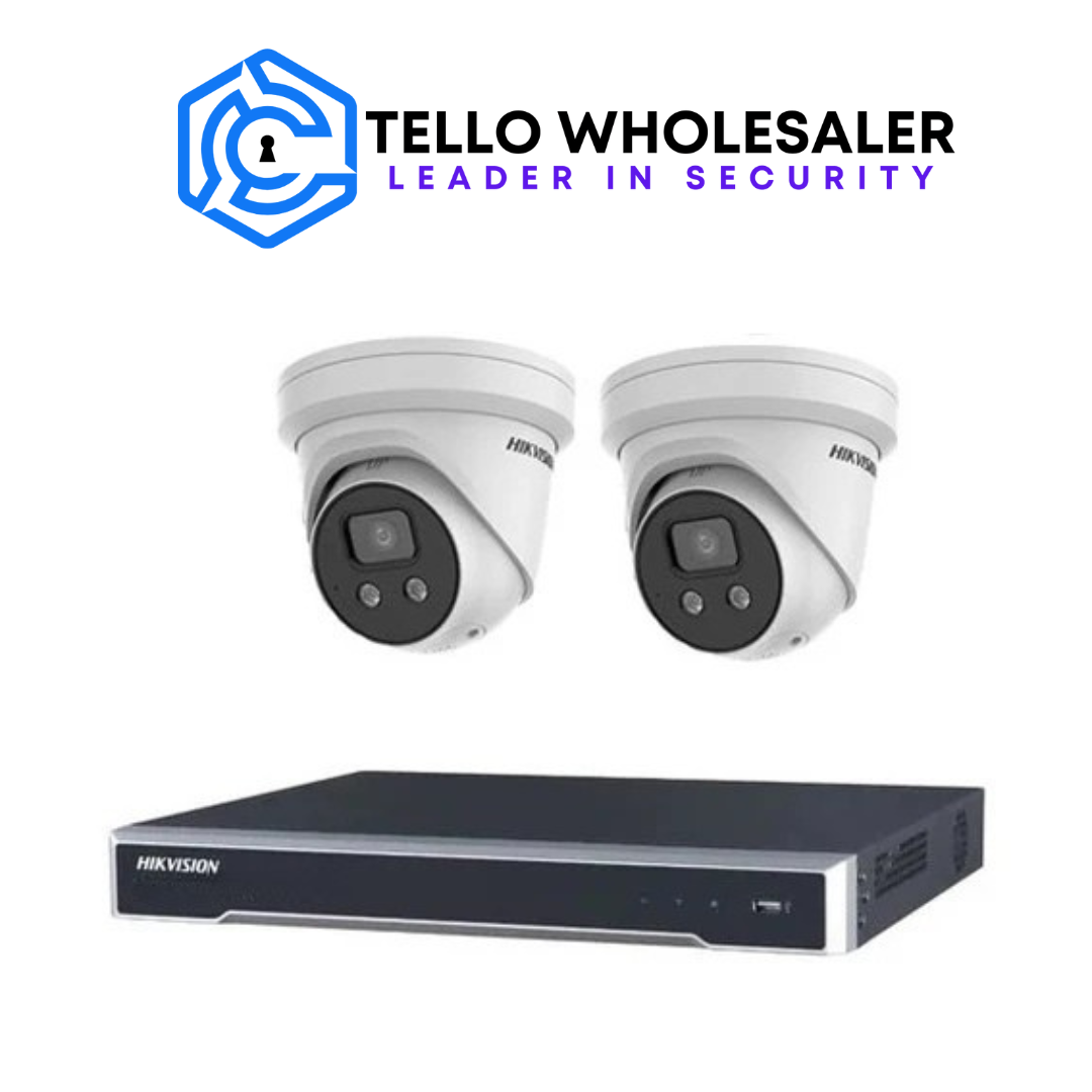 2 x 6 MP IP AcuSense Turret (Mic) + 1 x 4 Ch PoE NVR - Image 3