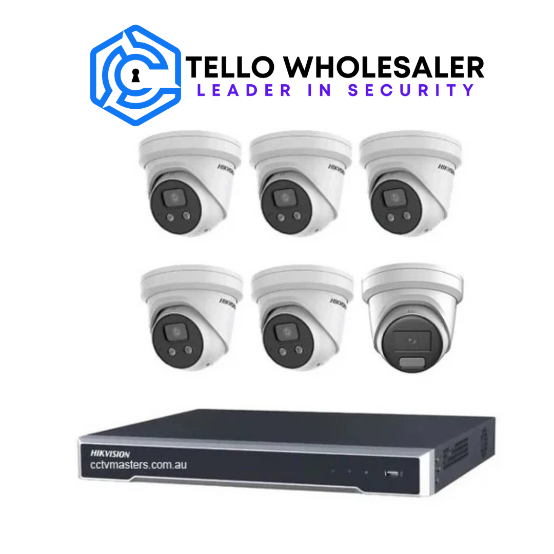 5 x 6 MP IP Acusense Turret (Mic) + 1 x 6MP ColorVu Turret (Siren/Strobe) + 1 x 8 Ch PoE NVR + 4 TB HD - Image 2