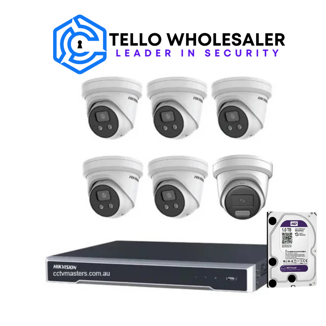 5 x 6 MP IP Acusense Turret (Mic) + 1 x 6MP ColorVu Turret (Siren/Strobe) + 1 x 8 Ch PoE NVR + 4 TB HD - Image 3